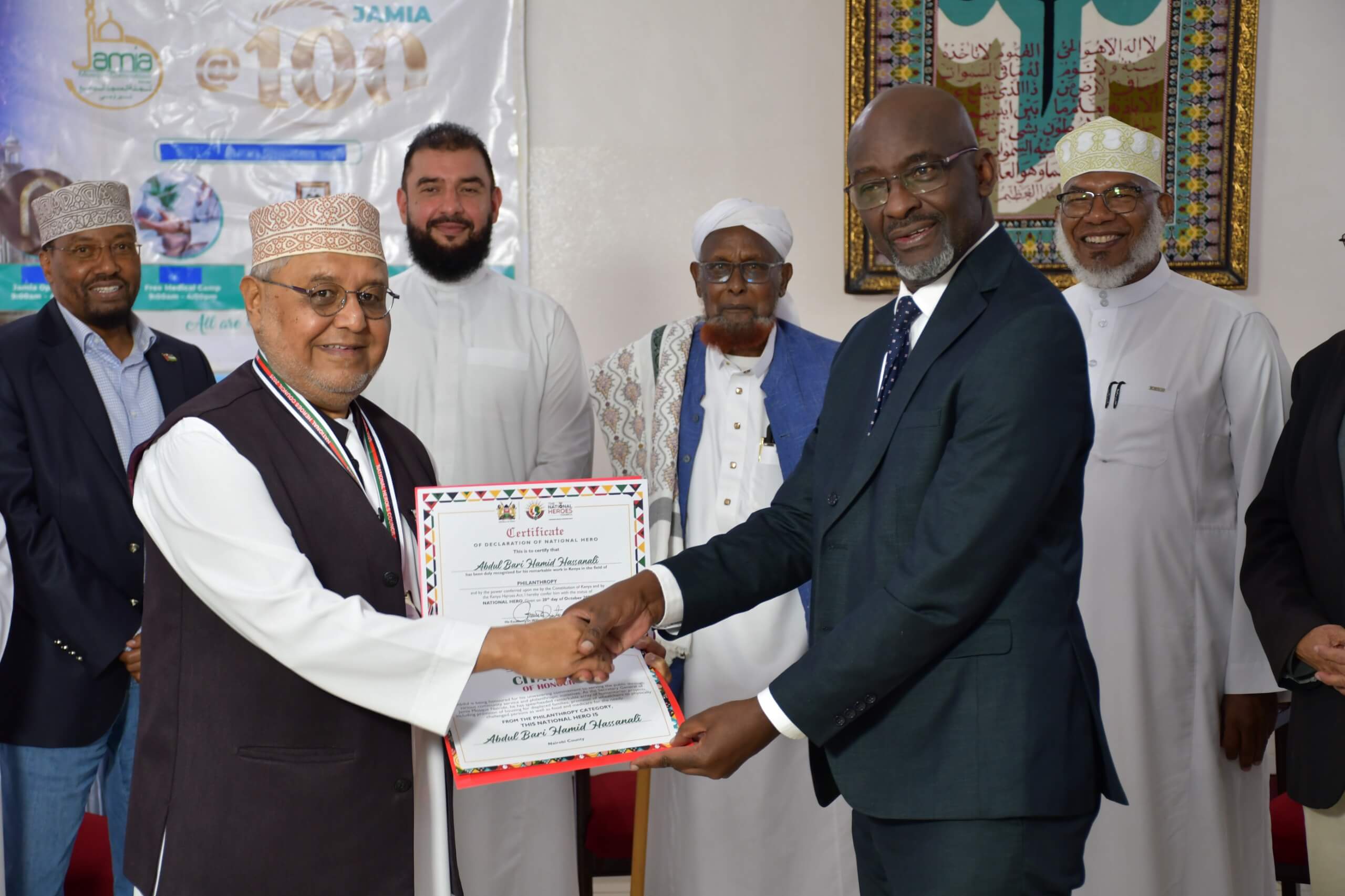 Jamia Mosque Nairobi Secretary General Honored as National Hero in Philanthropy